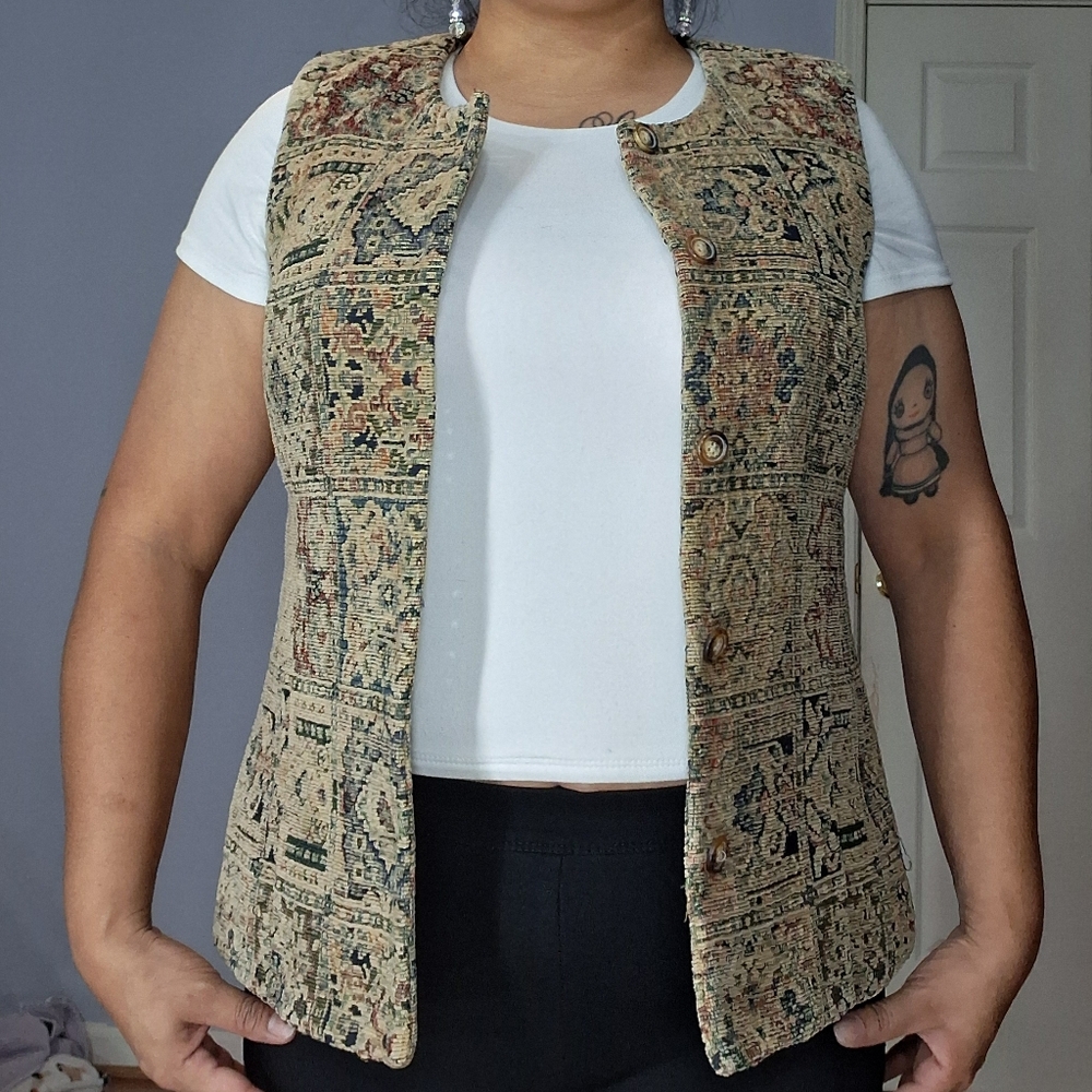 Orvis Women's Tapestry Tank Top - Brown and Blue